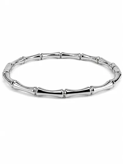 Brazalete Bamboo Plateado