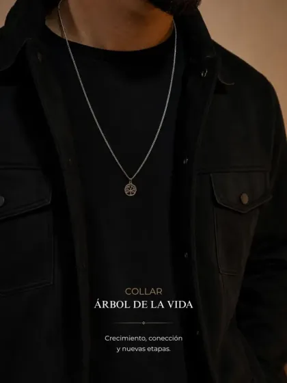 Collar &Aacute;rbol De La Vida Plateado
