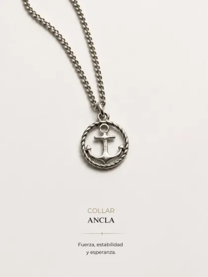 Collar Ancla Plateado