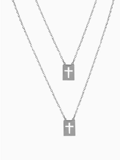 Escapulario Minimalista Plateado