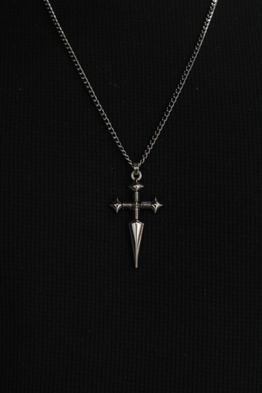Collar Cruz de Santiago Grafito