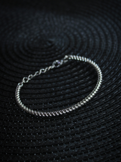 Brazalete Rope Plateado