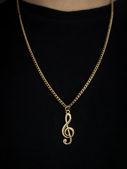 Collar Clave de Sol Dorado