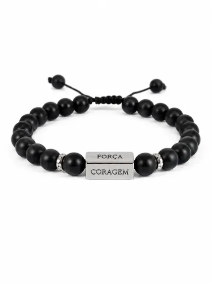 Pulsera Focus Plateada de Piedras Murano