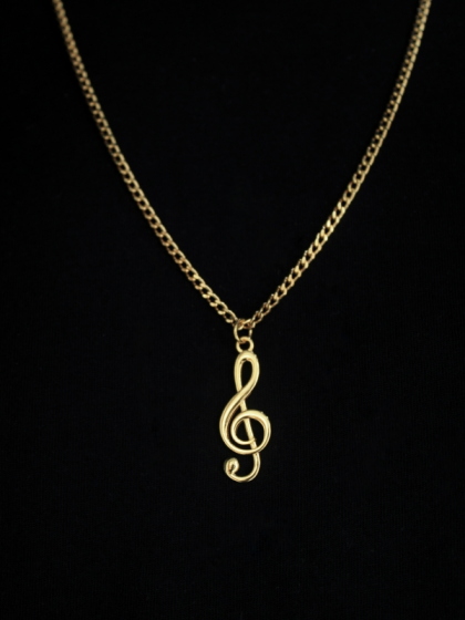 Collar Clave de Sol Dorado