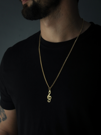 Collar Clave de Sol Dorado
