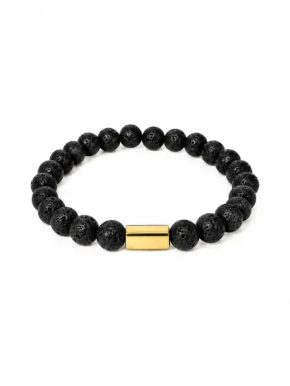 Pulsera Magma de Piedras Volc&aacute;nica