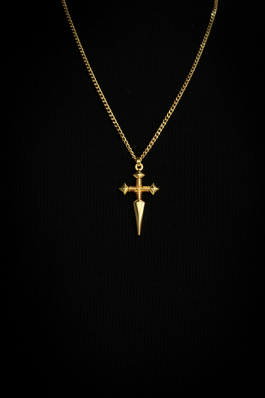 Collar Cruz de Santiago Dorado