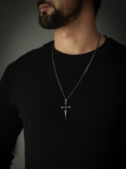 Collar Cruz de Santiago Grafito
