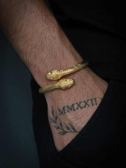Brazalete Serpiente Dorado