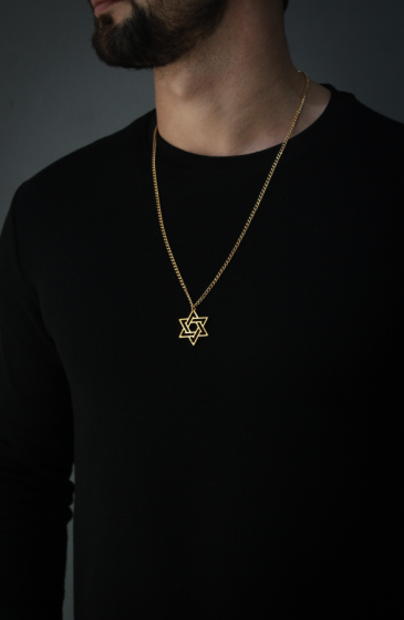 Collar Estrella de David Dorado
