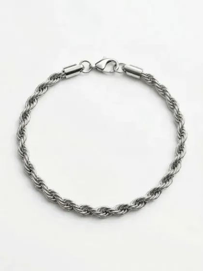 Pulsera Rope Chain Plateado