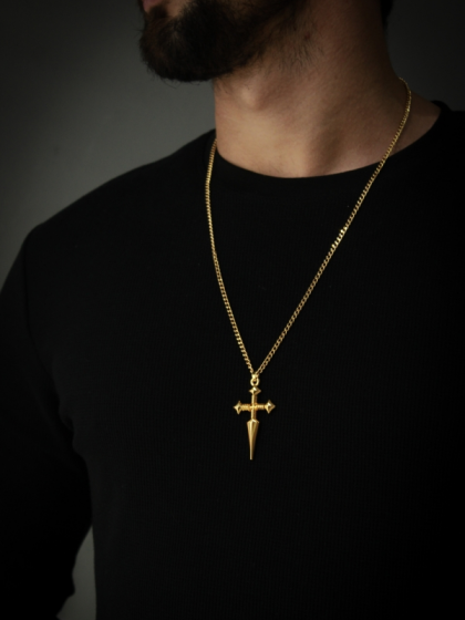 Collar Cruz de Santiago Dorado