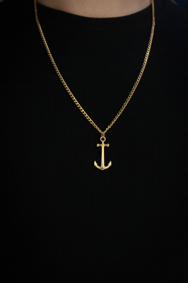 Collar Ancla Dorado