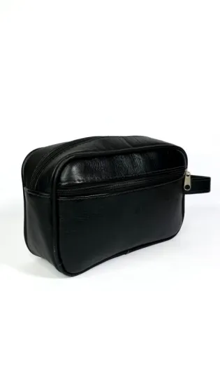 Neceser de Cuero Negro