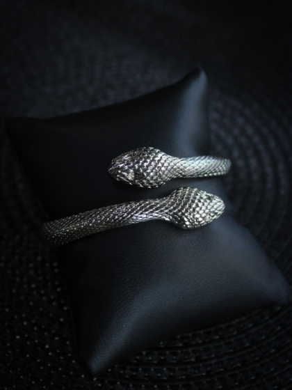 Brazalete Serpiente Plateado