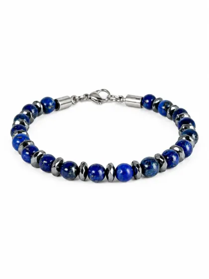 Pulsera de Piedras Lapisl&aacute;zuli & Hematita