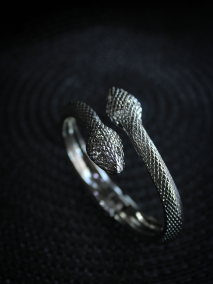 Brazalete Serpiente Plateado