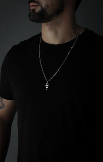 Collar Rayo Plateado