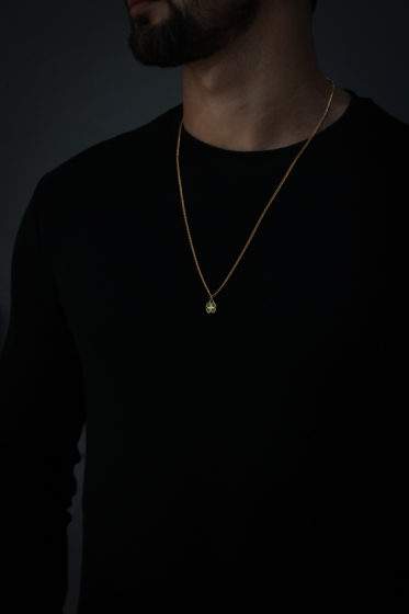 Collar Tr&eacute;bol Dorado