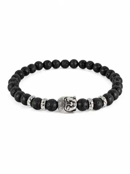 Pulsera Buddha de Piedras Volc&aacute;nicas