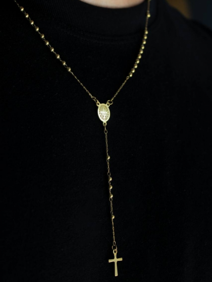 Rosario Minimalista Dorado