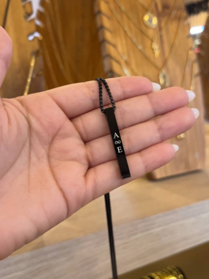 Collar Barra Personalizada Black