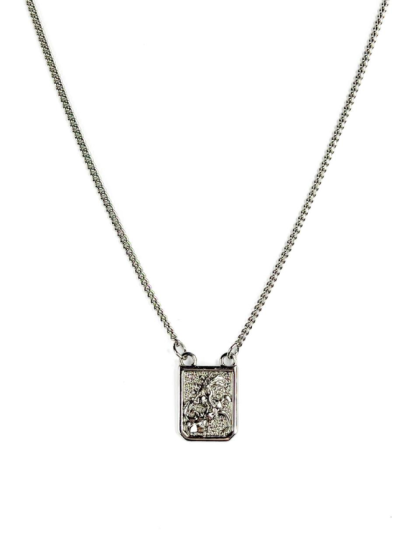 Collar Escapulario San Jorge Plateado