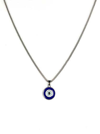 Collar Ojo Turco Plateado