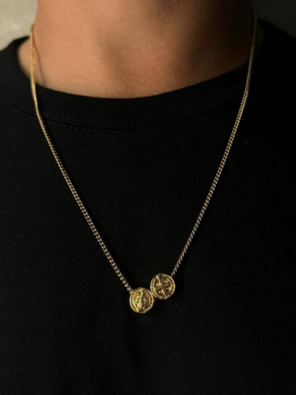 Collar Doble San Benito Dorado