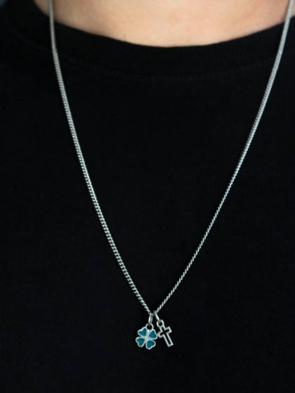 Collar Trébol de la Suerte Plateado