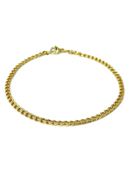 Pulsera Cubana Dorado 3mm