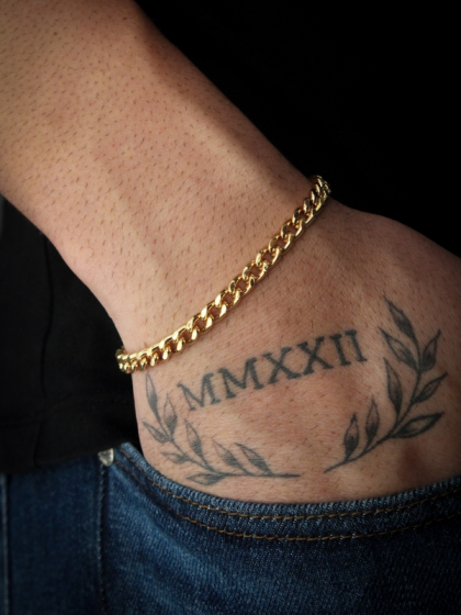 Pulsera Cubana Dorado