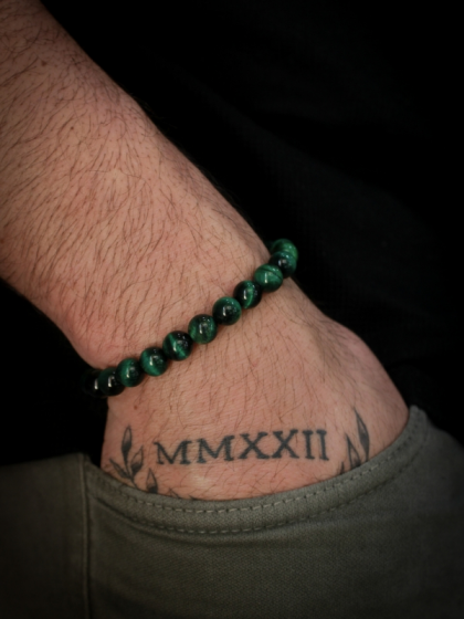 Pulseras de Piedras Ojo de Tigre Verde