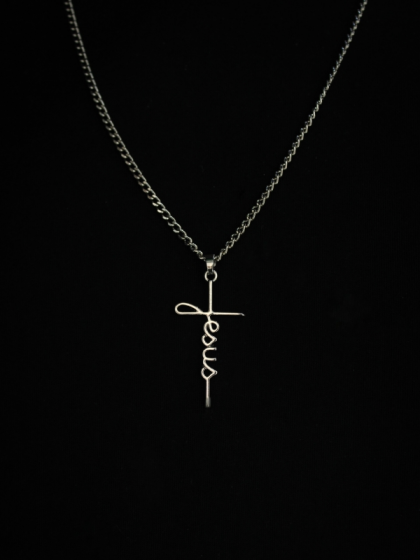 Collar Jes&uacute;s Plateado
