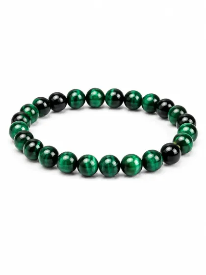 Pulseras de Piedras Ojo de Tigre Verde