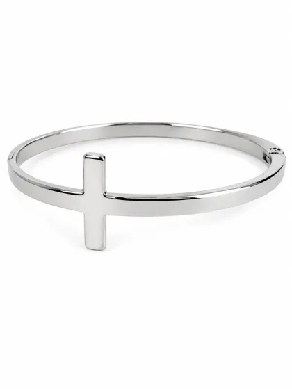 Brazalete Cruz Plateado