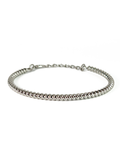 Brazalete Rope Plateado