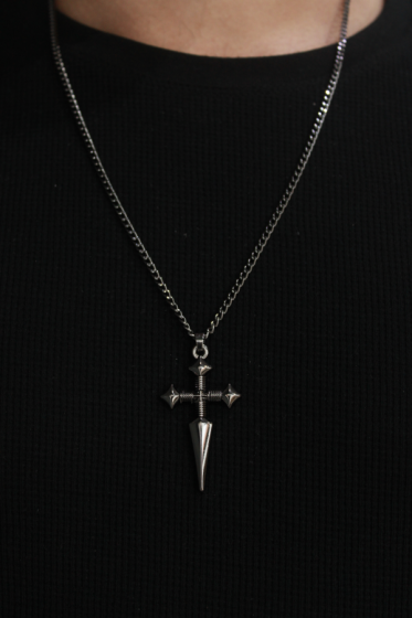 Collar Cruz de Santiago Grafito