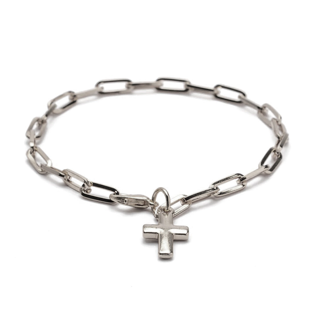 Pulsera Cartier Cruz Plateado